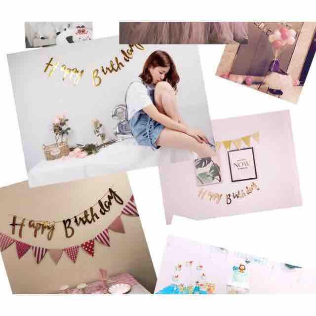 Dây chữ Happy birthday ép kim
