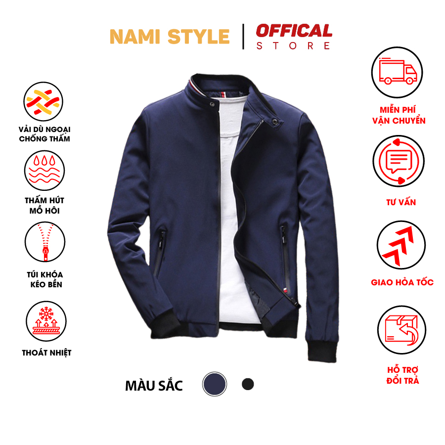 Áo Khoác Dù Bomber Nam Cao Cấp, Chất Dày- ML88