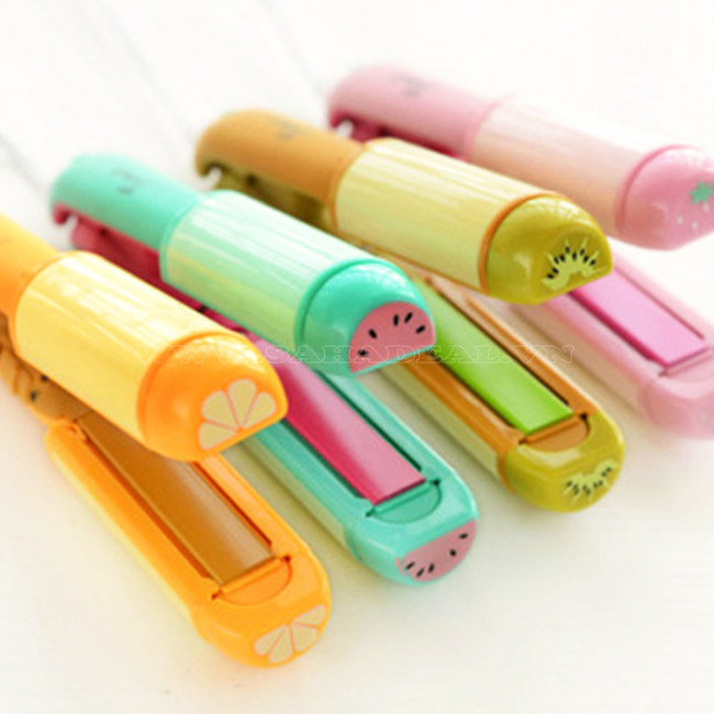 Máy uốn và duỗi tóc mini Summer Fruit - Máy làm tóc đa năng - Máy uốn tóc Kemier