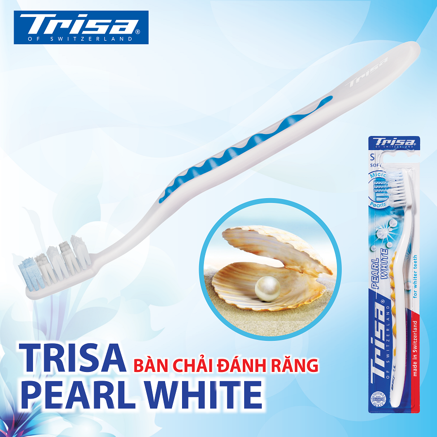 Bàn Chải Đánh Răng Trisa Pearl White ( Hard )