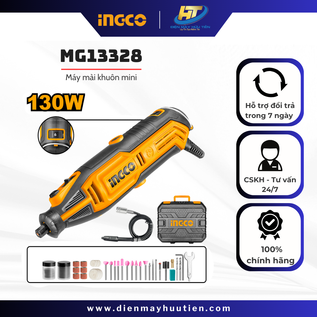 Máy mài khuôn mini ingco mg1309