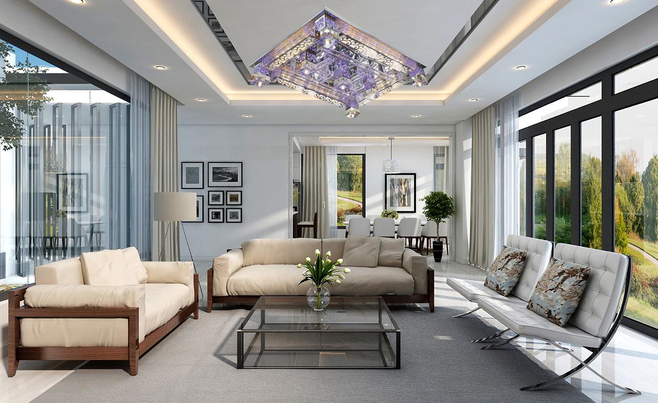 [Trả góp 0%] Đèn mâm LED ốp trần hiện đại VKT-NC-082