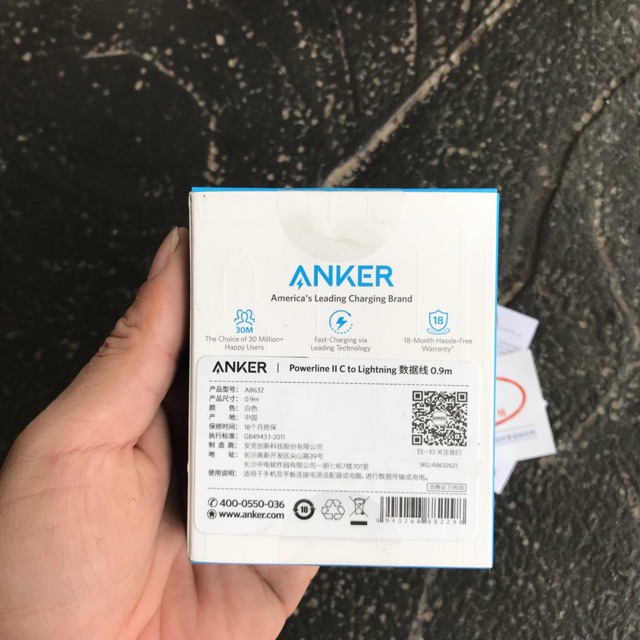 Cáp Anker PowerLine 2 Usb-C To Lightning 0.9M