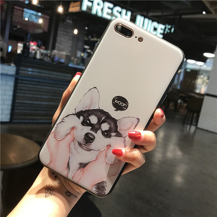 [ IPHONE ] Ốp Lưng Silicon Chó Mèo