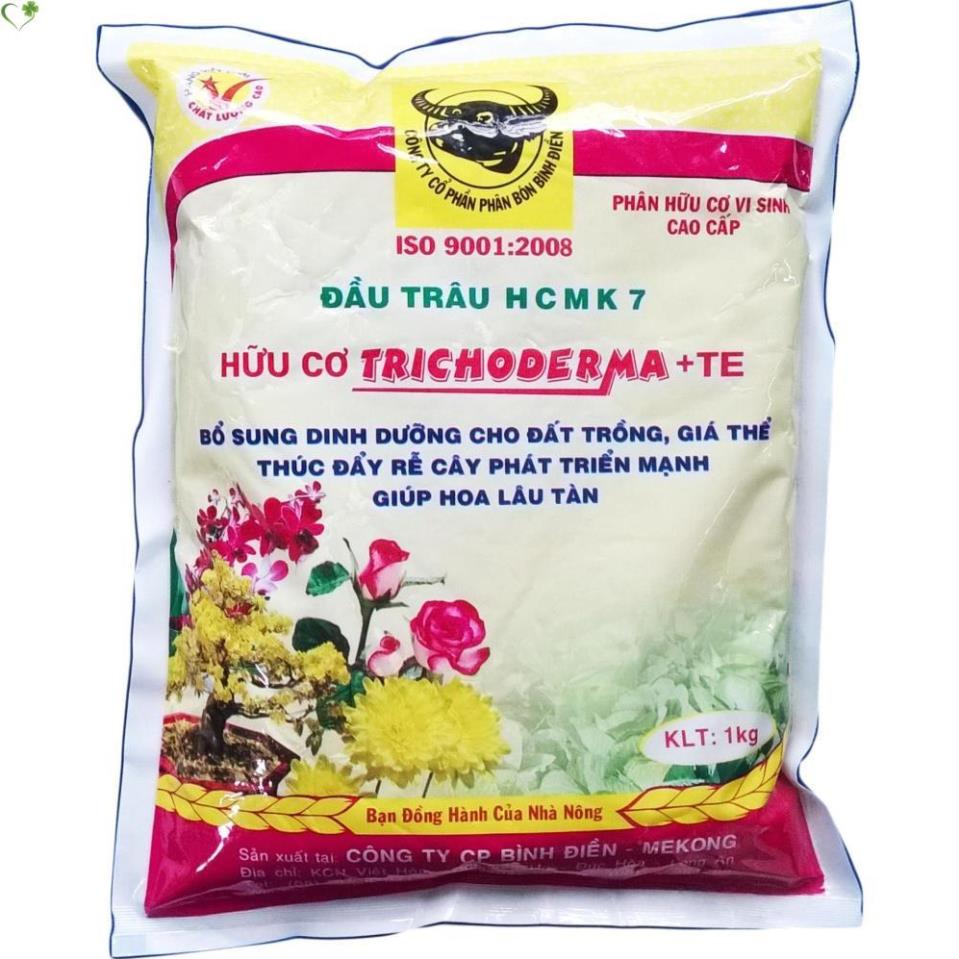Phân hữu cơ vi sinh cao cấp đầu trâu trichoderma+te 1kg