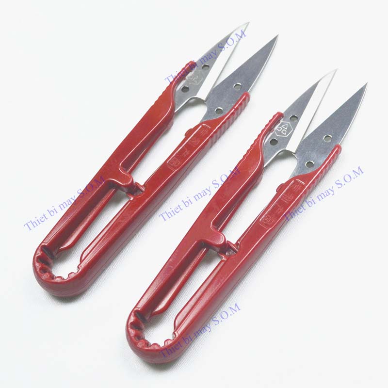 Kéo bấm chỉ nhựa đỏ cao cấp