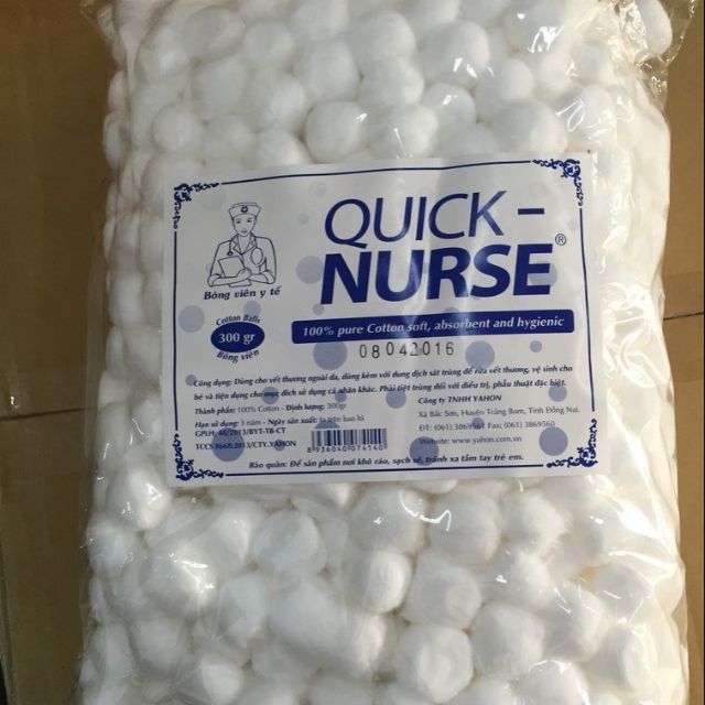Bông gòn viên quick nurse gói 500gram