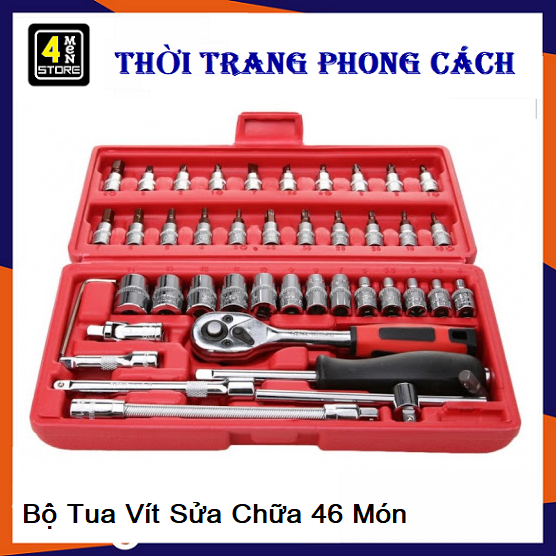 Bộ dụng cụ đa năng 46 chi tiết / Bộ Đồ Nghề Sửa Chữa 46 món - Bộ Dụng Cụ Sửa Chữa Ô Tô Và Xe Máy Gồm 45 Dụng Cụ Và 1 Hộp Đựng Tiện Lợi