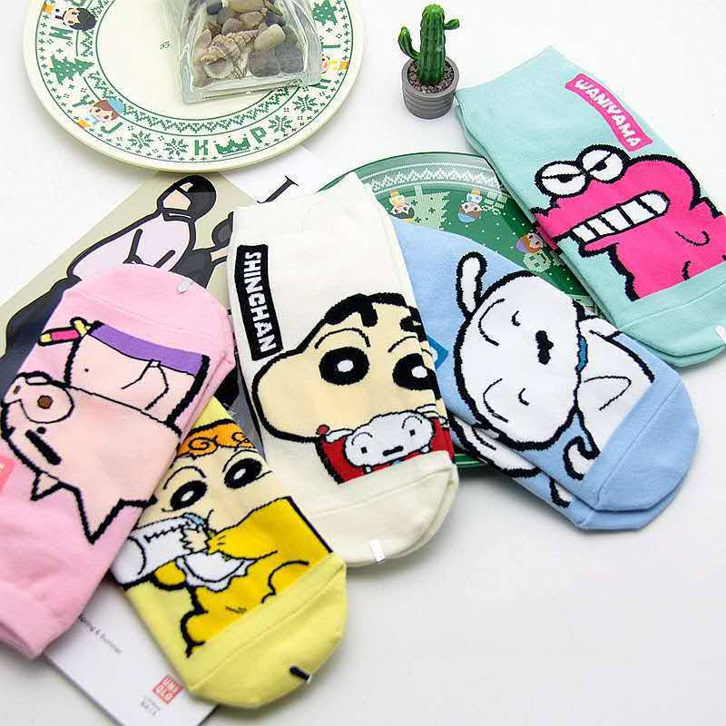 Tất ngắn cổ hoạt hình Shin Chan