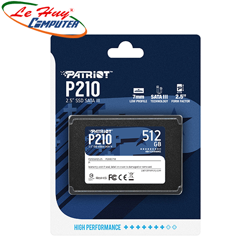 Ổ cứng ssd patriot p210 512gb 2.5inch sata iii p210s512g25