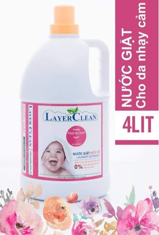 Nước giặt hữu cơ Layer Clean hương poppy 4L