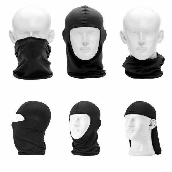 Mũ trùm đầu ninja đen trơn