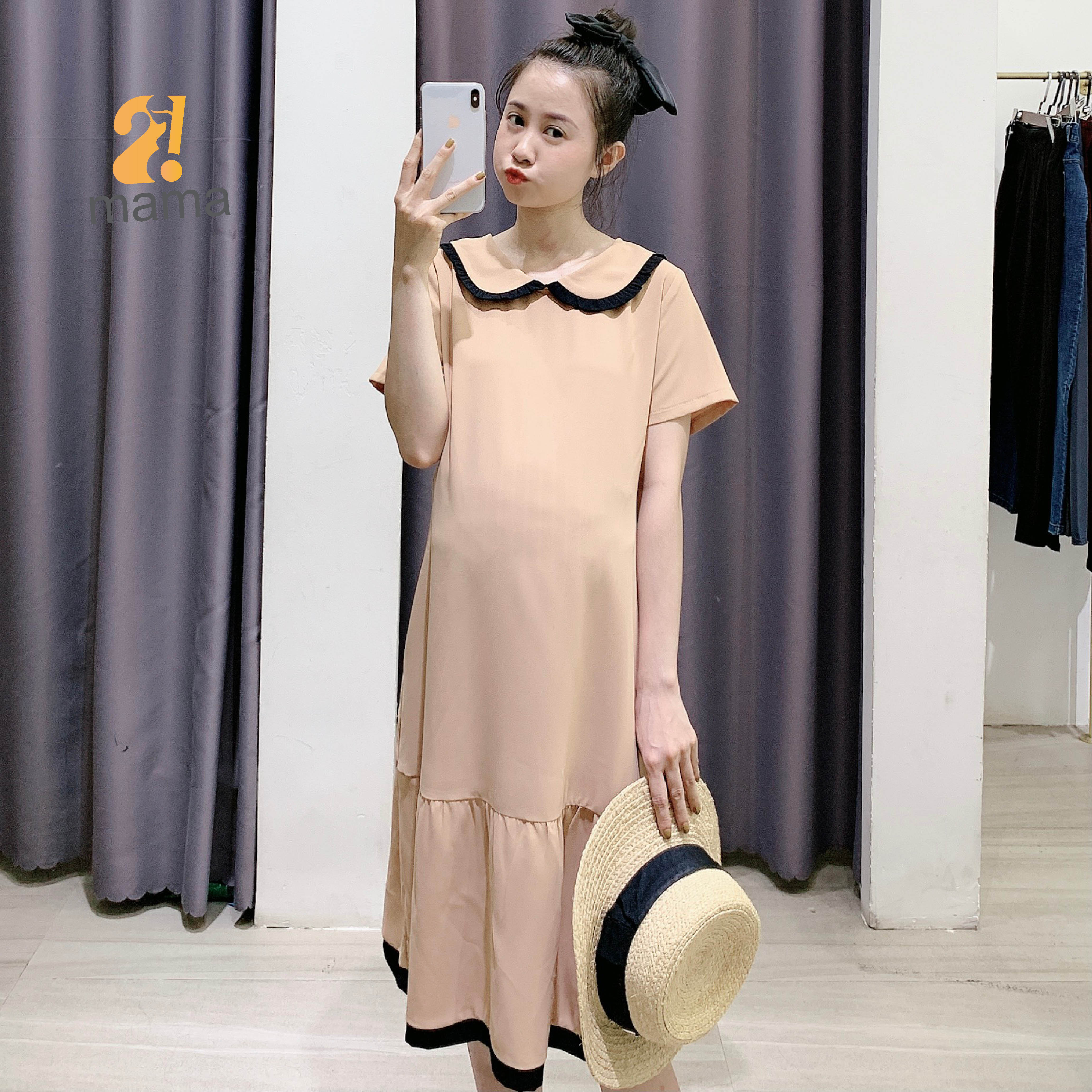 Váy bầu thiết kế công sở thời trang dáng suông xinh đẹp giá rẻ - V106