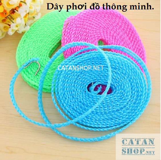 [HCM]Dây phơi đồ thông minh dài 5m có lỗ chống trượt tiết kiệm không gian GD412-DayPhoiDo