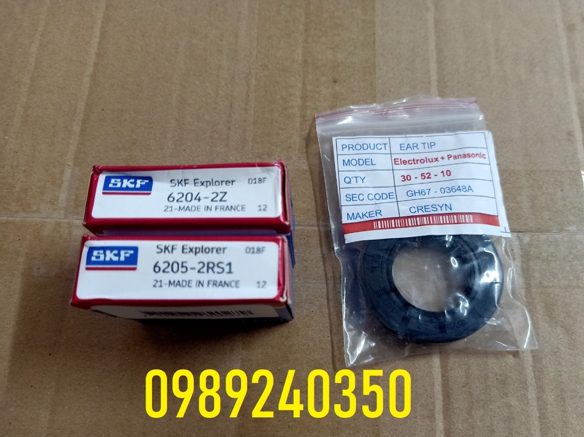 Bi phớt máy giặt electrolux ewf 12853, 12853s - bộ 2 bi, 1 phớt