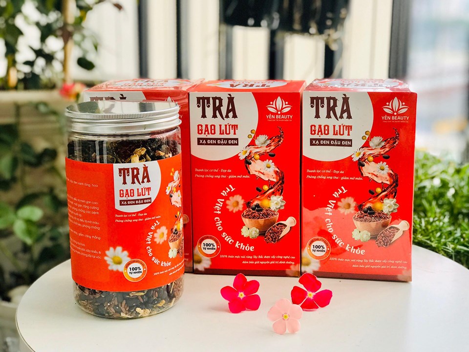 [HCM]TRÀ GẠO LỨT XẠ ĐEN  ĐẬU ĐEN