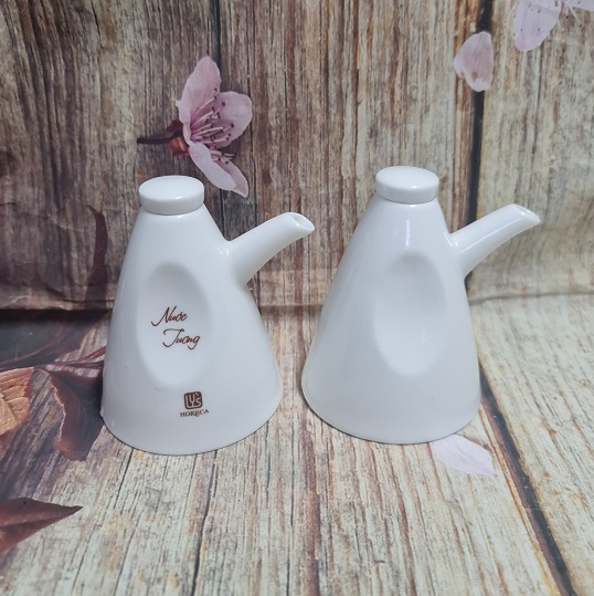 Bình đựng nước chấm sứ Minh Long - bình đựng nước chấm bằng sứ