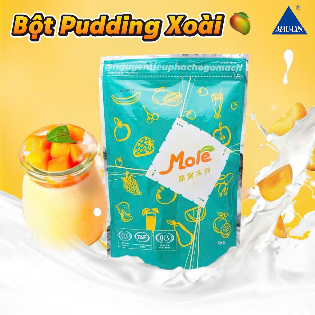 Pudding Xoài/ Pudding Maulin Đài Loan 1kg/ Pudding More/ Pudding Mole