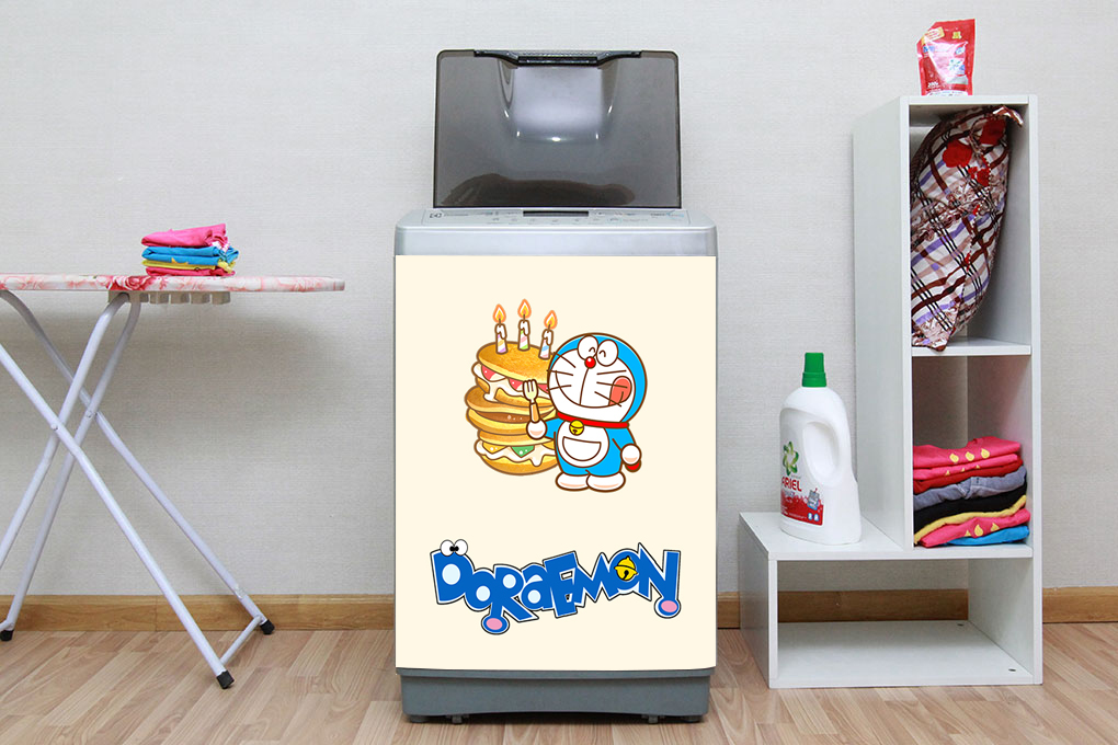 [HCM]Decal dán máy giặt mẫu Doraemon 05
