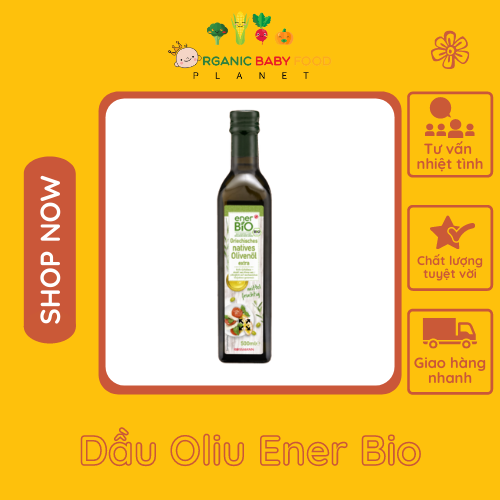 Dầu oliu hữu cơ EnerBio dầu ép lạnh nguyên chất bổ sung chất béo tốt omega
