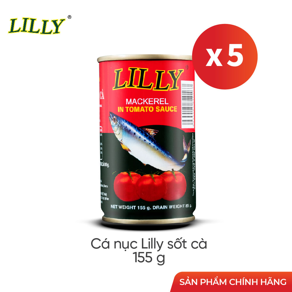 LS10 - Lốc 10 Lon Cá nục sốt cà Lilly