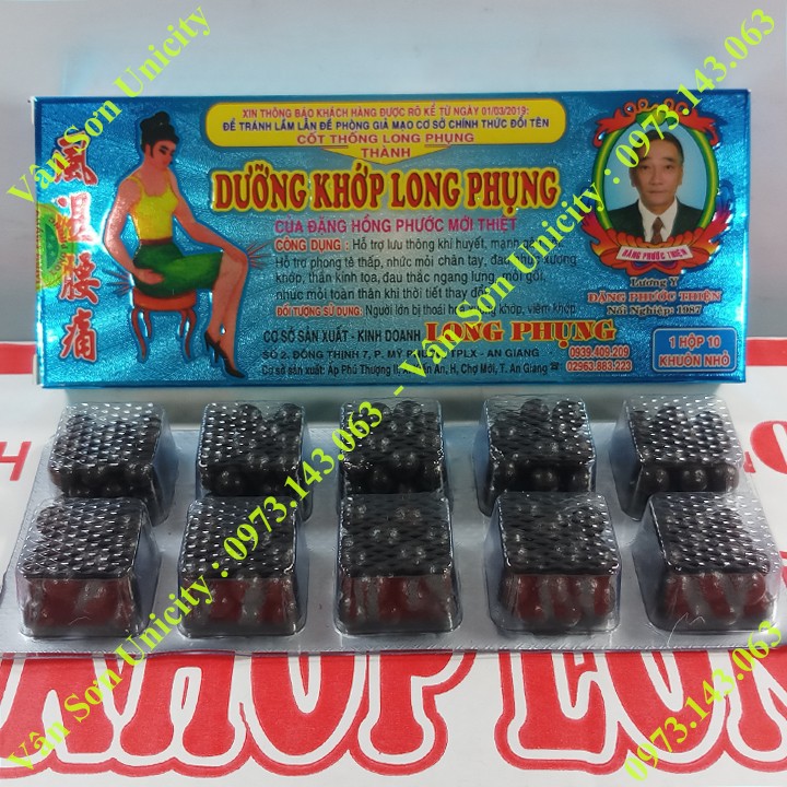 [HN][Sỉ 10 hộp] Dưỡng Khớp Long Phụng Viên Đen