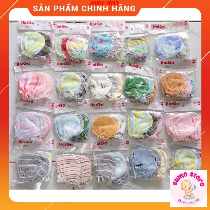 set 3 đôi bao tay sơ sinh hotga