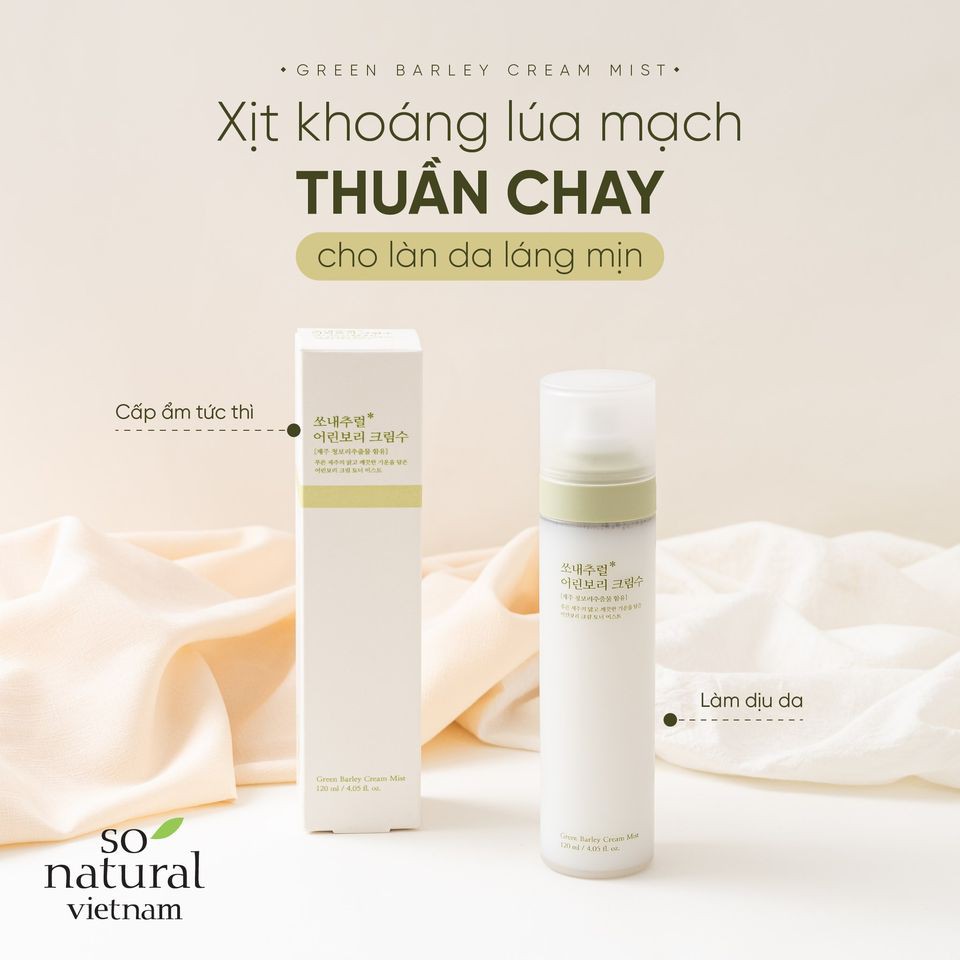 [HCM]Xịt khoáng lúa mạch Green Barley Cream Mist