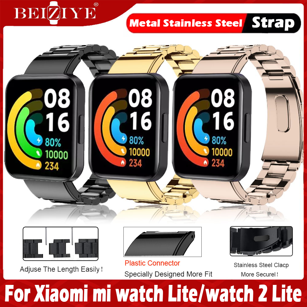 cho Xiaomi Mi Watch Lite for Redmi watch 2 Lite Dây đeo bằng kim loại Thép không gỉ Đối với cho xiaomi miwatch lite đồng hồ thông minh dây đeo kim loại Vòng đeo tay Dây đeo cổ tay acceccories