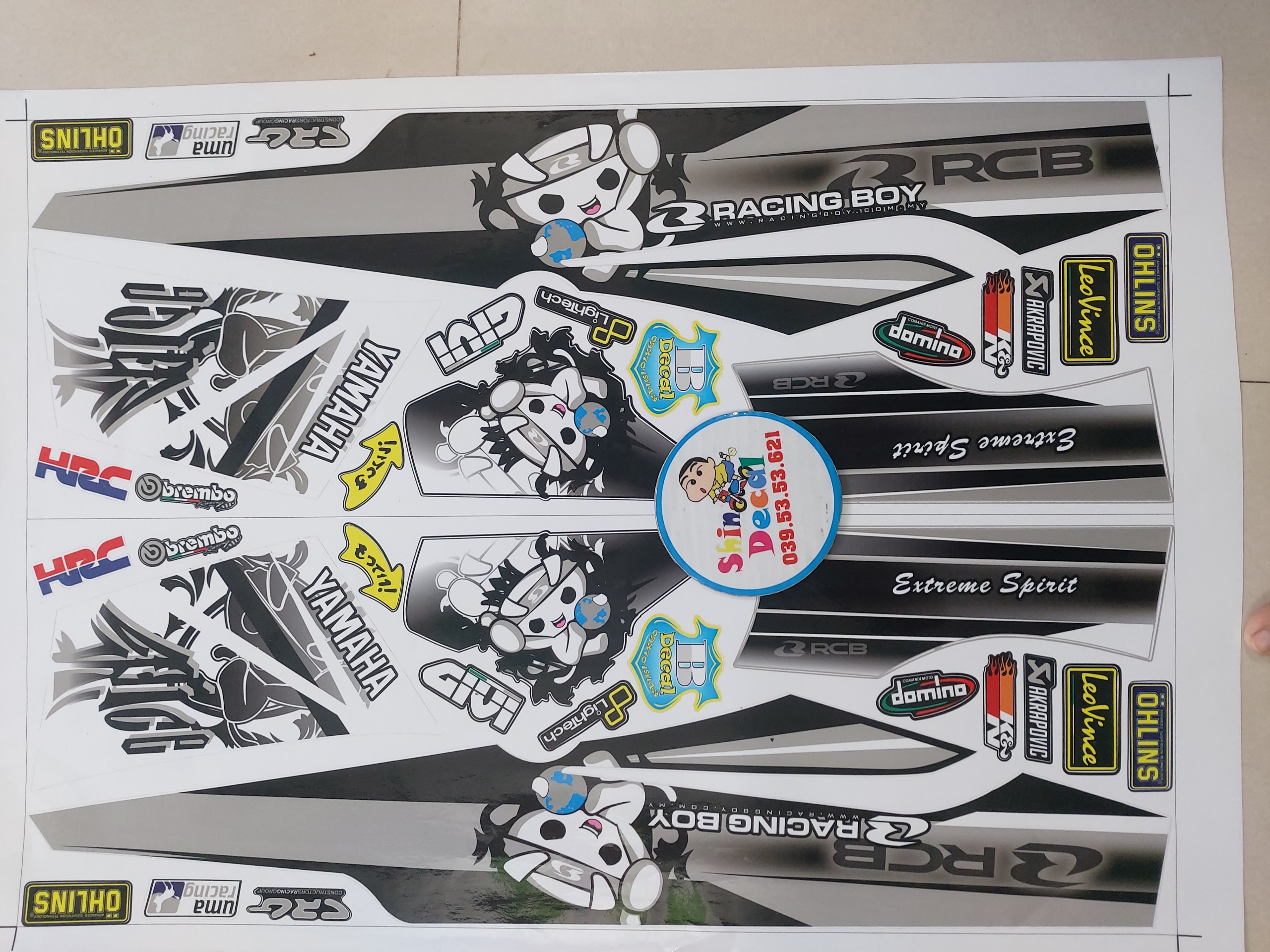 Tem sirius racingboy tặng logo
