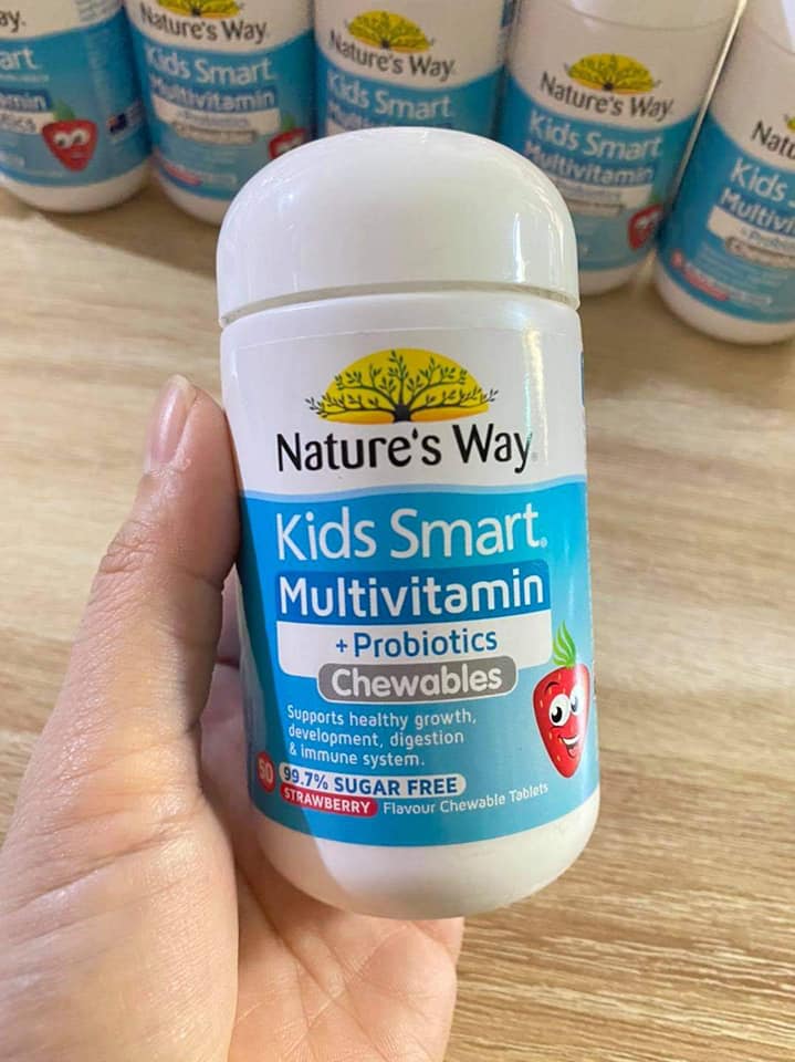 Nature's Way Kids Smart Multivitamin + Probiotics 50 Chewable Tablets