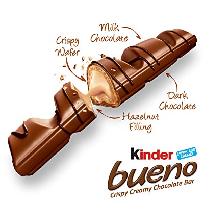Kẹo SCL nhân sữa hạt dẻ Kinder Bueno 43g