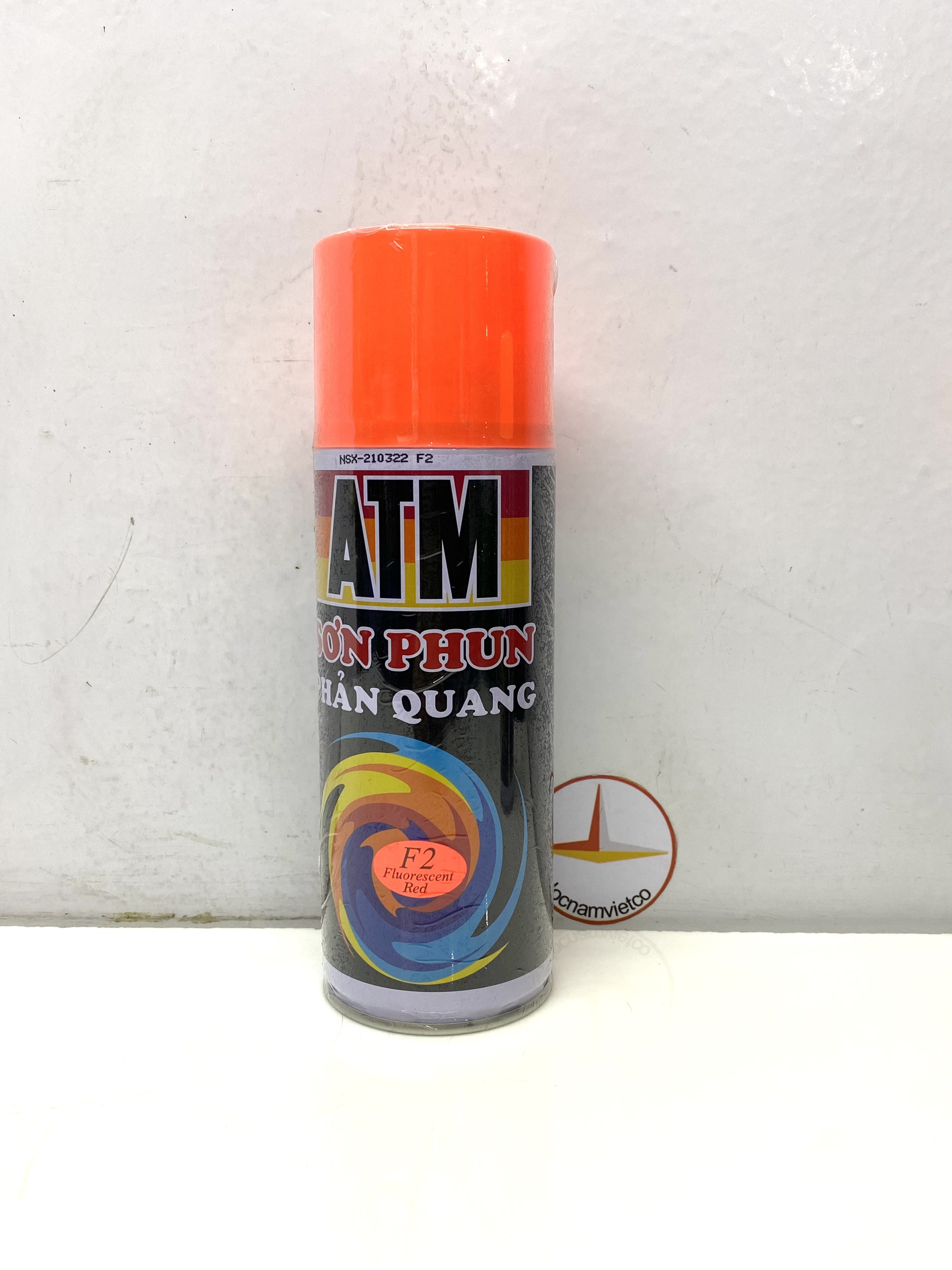 Sơn xịt phản quang ATM màu đỏ F2 - Sơn xịt trang trí vành xe, căm xe