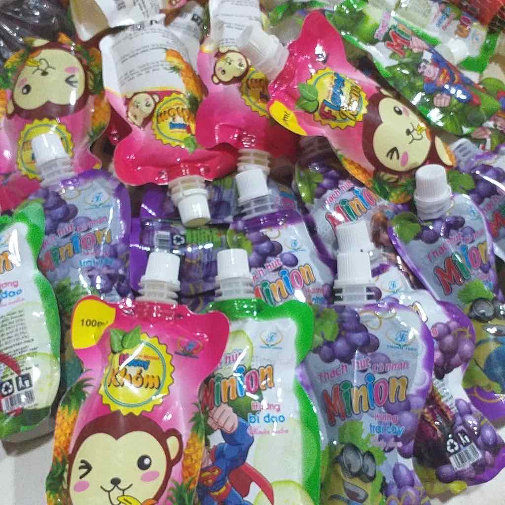 3 TÚI Thạch Hút Trái Cây Tuổi Thơ