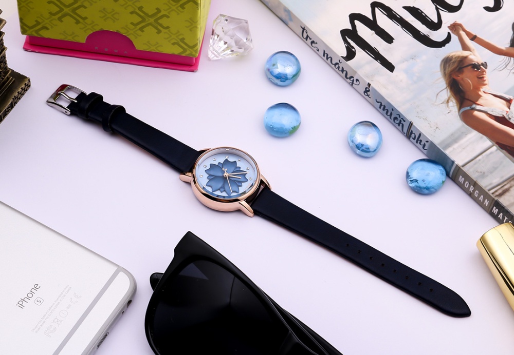 Đồng hồ nữ dây da Julius Ja-1000