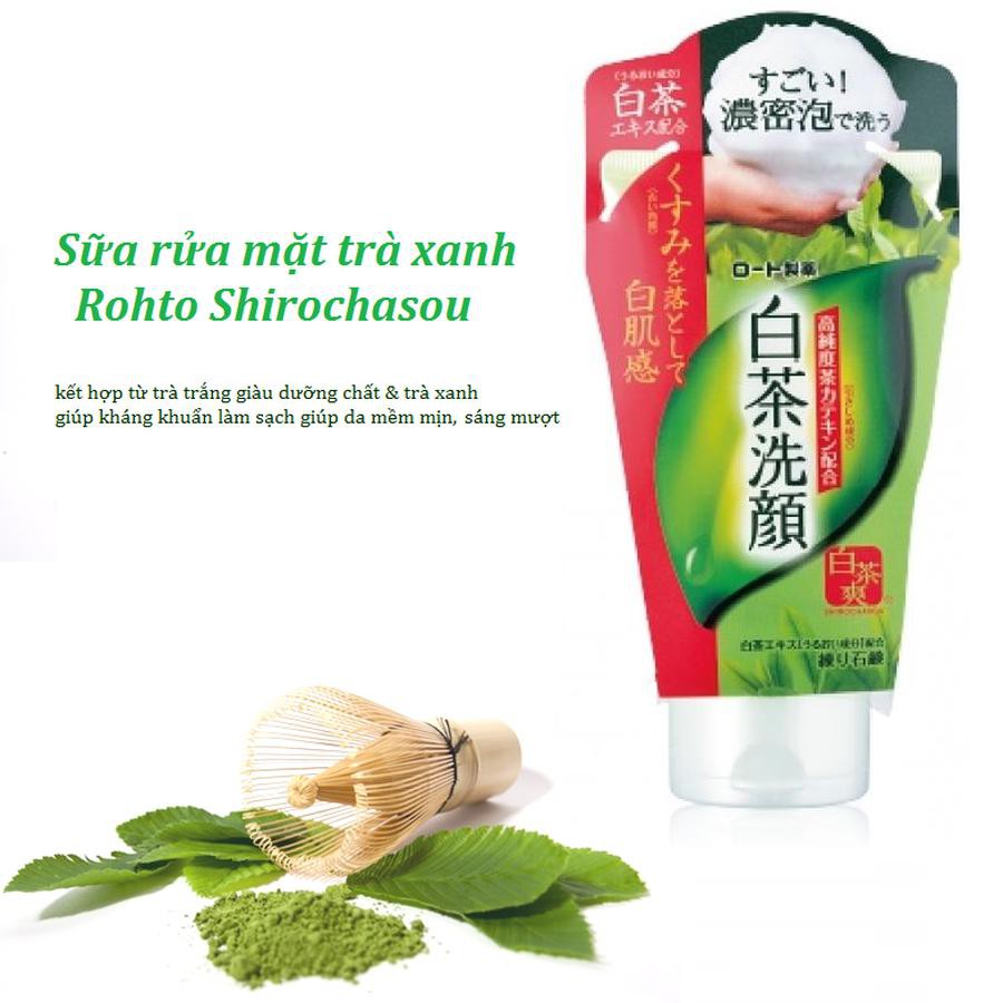 Sữa rửa mặt trà xanh shirochasou nhật bản 120g