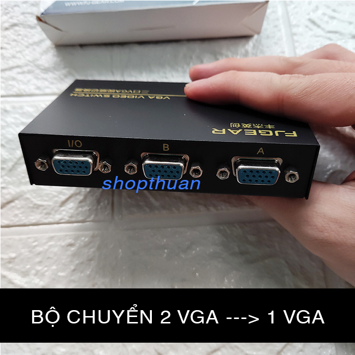 Switch gộp 2 VGA (CPU) Ra 1 VGA (Màn Hình) - (2 Port VGA Video Switch)