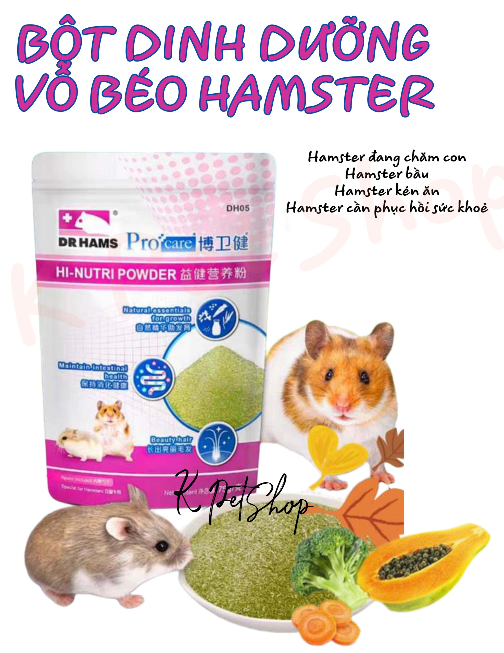 Bột Dinh Dưỡng Vỗ Béo Cho Hamster