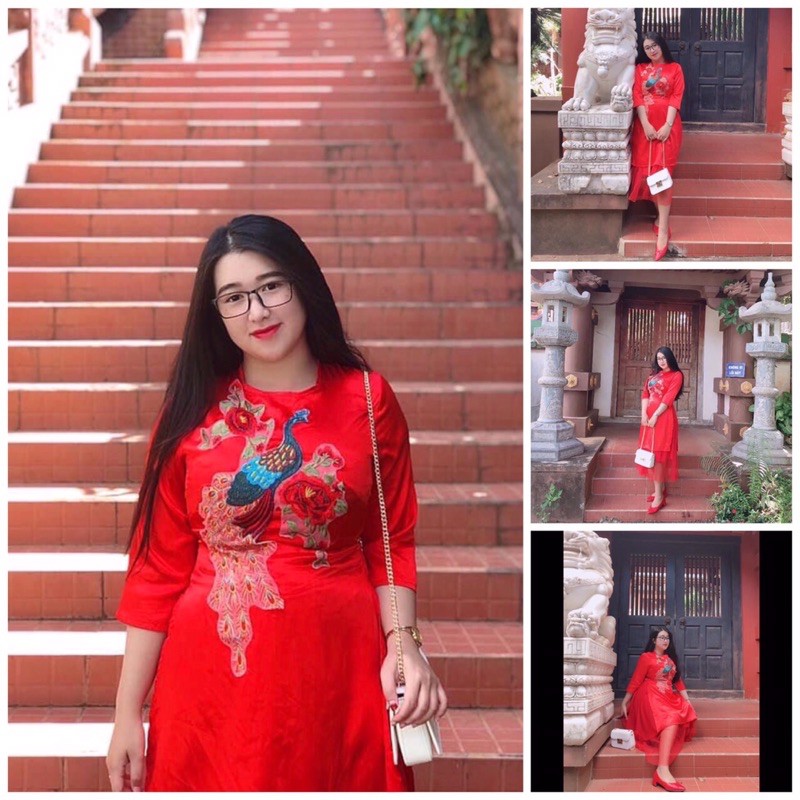 Top 40 mẫu áo dài màu đỏ đẹp, quý phái 2018 | Cho thuê áo dài