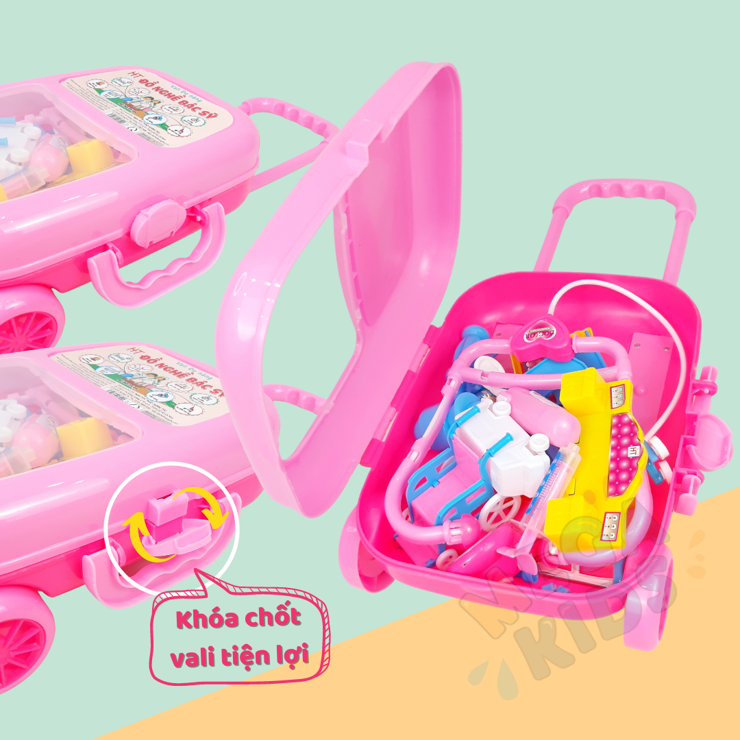 Bộ đồ chơi Bác sĩ vali kéo cao cấp cho bé HT7639