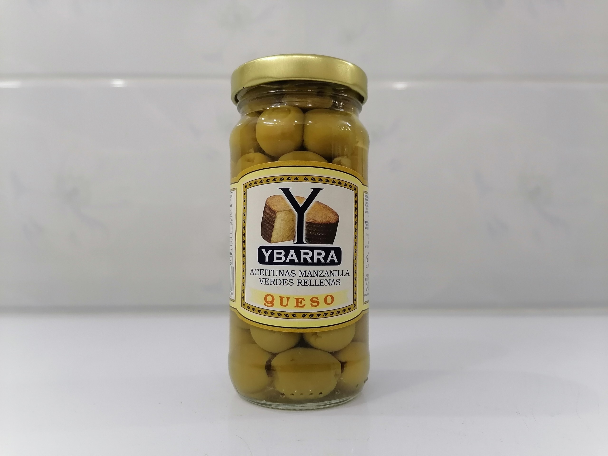 [240g – PHÔ MAI (QUESO)] TRÁI Ô LIU XANH NHỒI [Spain] YBARRA Cheese Stuffed Green Olives (atu-hk)