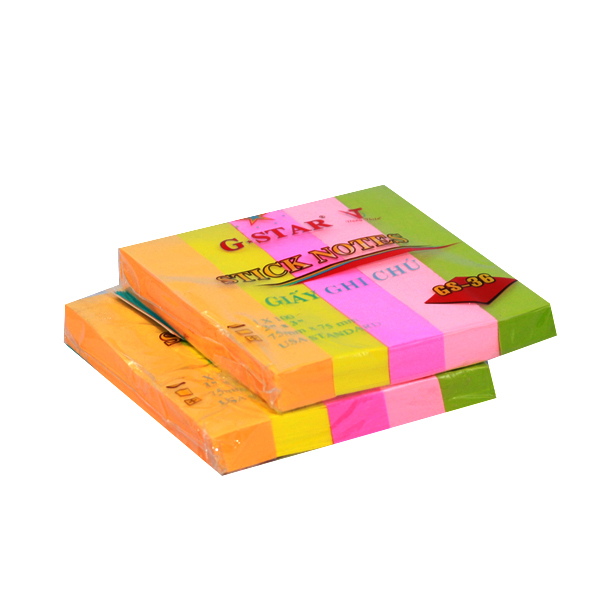 Combo 2 Xấp Giấy Note 3X3 5 Màu ( Giấy Ghi Chú ) Gstar ( 200 Tờ )