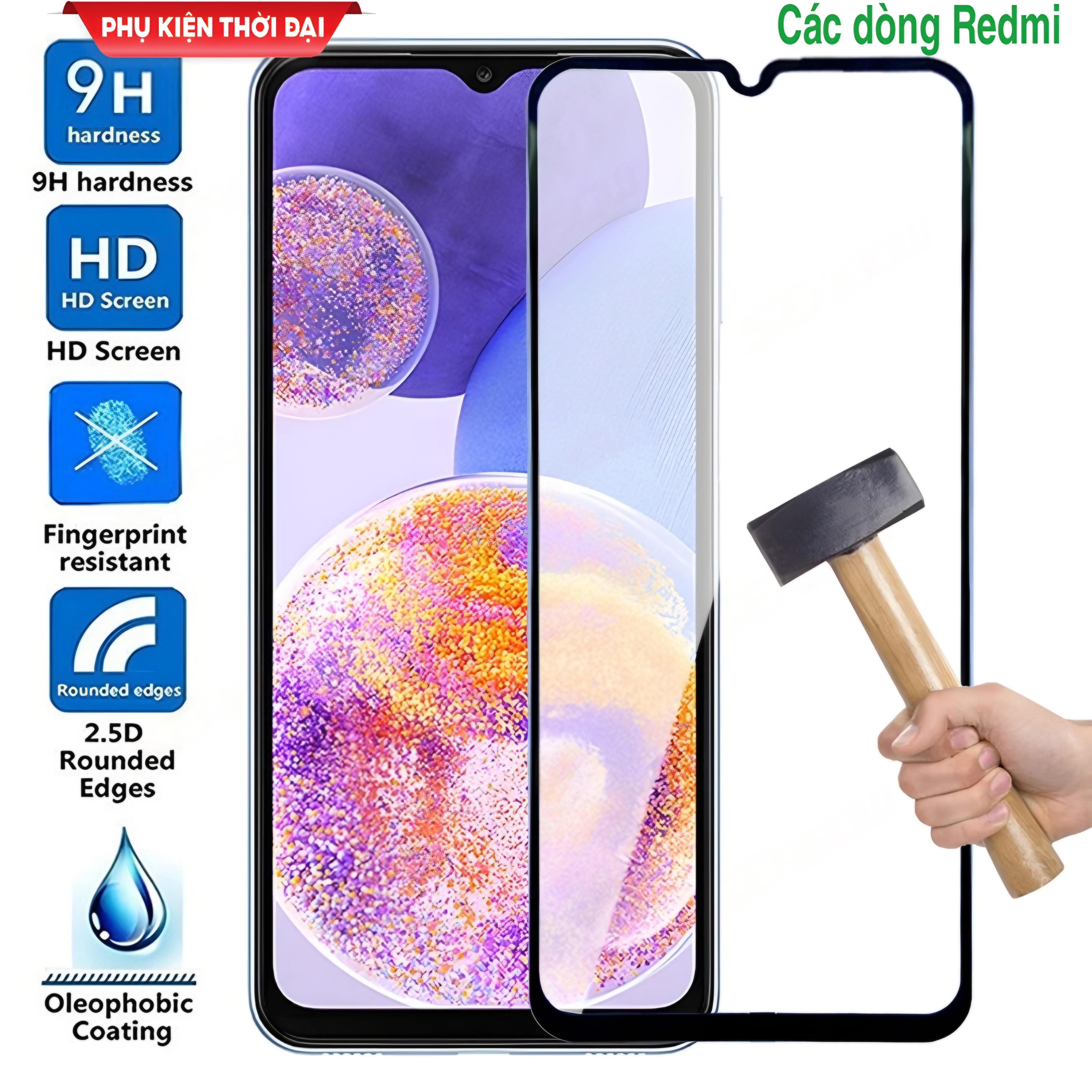 Cường lực redmi note 7 / note 8 / note 8 pro / note 9 / note 9s / note 9 pro / note 10 pro / note 11 pro full màn viền mỏng chất đẹp