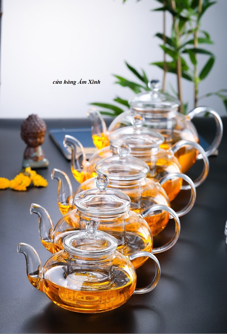 Ấm Thủy Tinh Pha Trà có lõi lọc (250 - 800 ml)