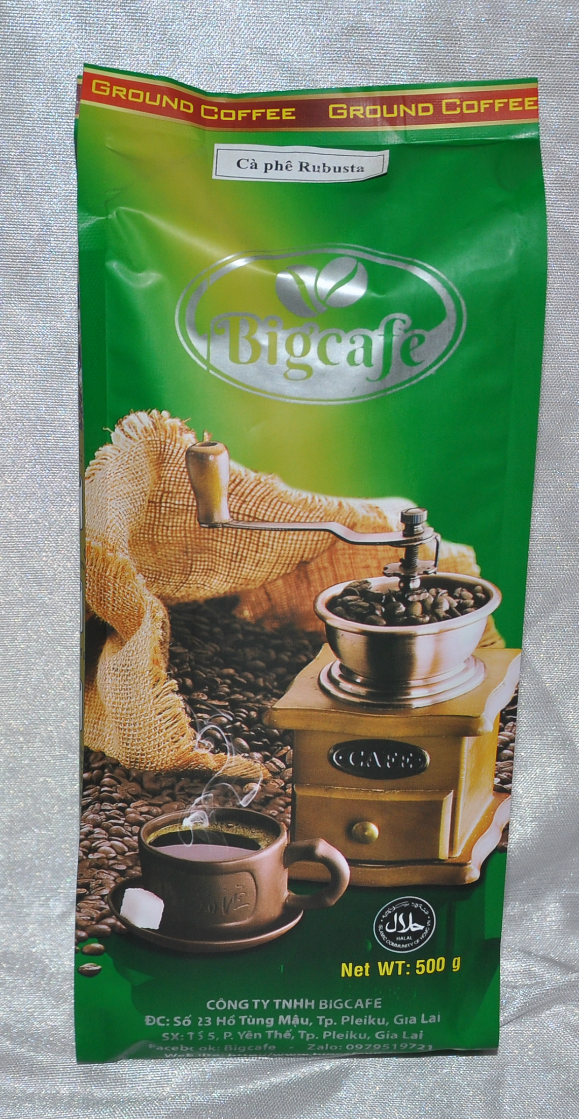 Cà phê rang xay nguyên chất 100% Culi  Bigcafe 500gr