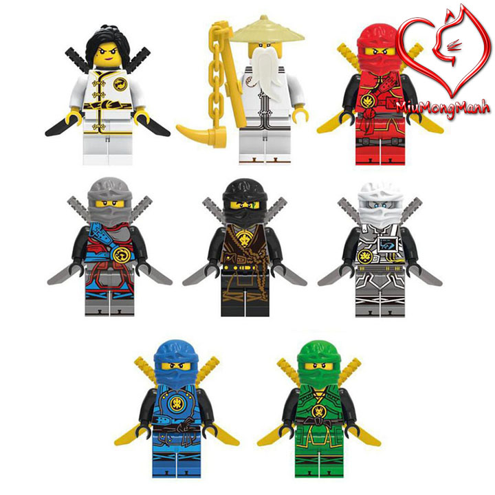 Bộ 8 Ninja Siêu Phàm Ninjago Đồ Chơi Lắp Ráp Xếp Hình