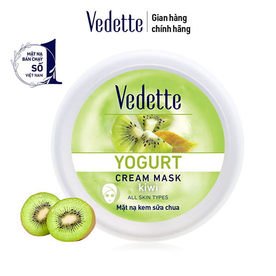 MẶT NẠ KEM SỮA CHUA VEDETTE YOGURT CREAM MASK KIWI 120G (HŨ)