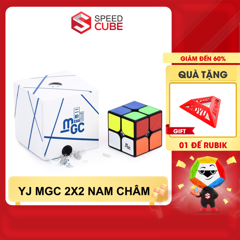 Rubik 2x2 YJ MGC 2x2 Có Nam Châm Stickerless Rubic 2 Tầng Chính Hãng - Shop Speed Cube