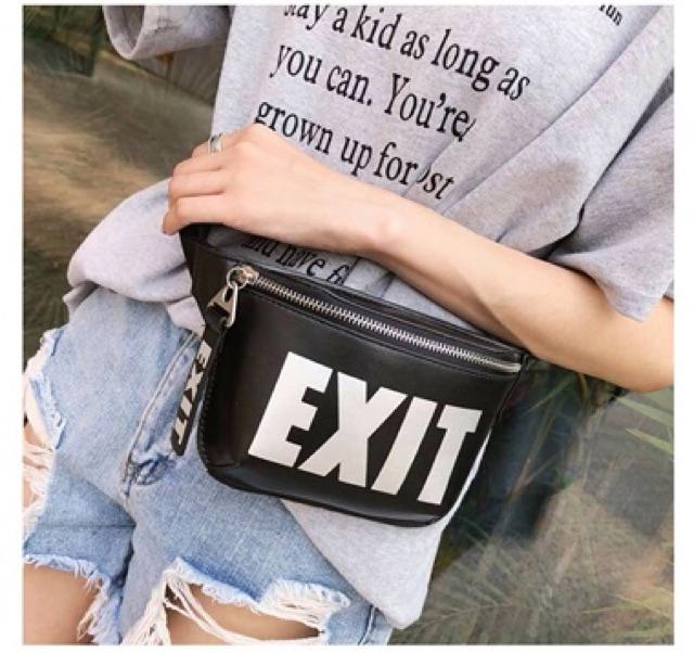 [HCM]Túi Đeo Chéo Túi Bao Tử Da Exit Cá Tính