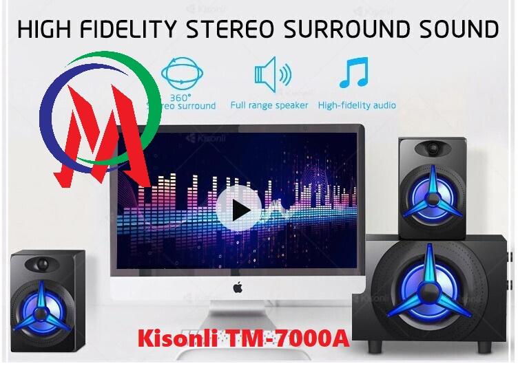 [HCM][ÂM THANH KHỦNG CÓ ĐÈN LED RGB] Loa Bluetooth Kisonli 2.1 TM-7000A Điện AC 220v